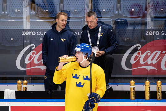 Physiotherapist Markus Hast and doctor Peter Ström behind