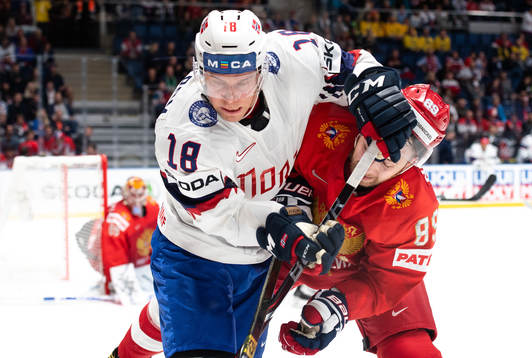 Tobias Lindström of Norway and Nikita Nesterov of Russia