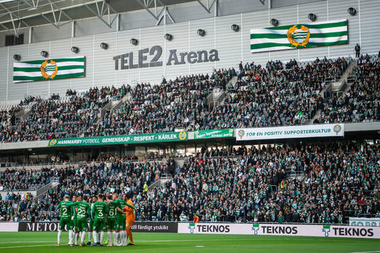 Hammarbys spelare samlas