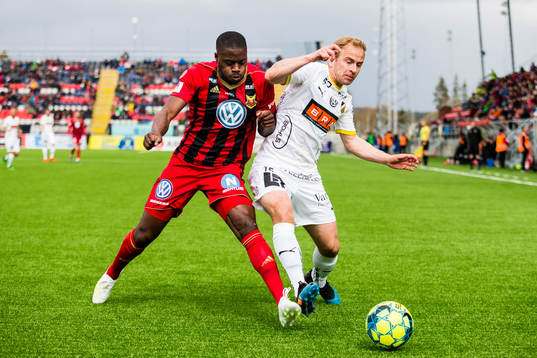 Östersunds Isak Ssali Ssewankambo och Häckens Kari Arkivuo 