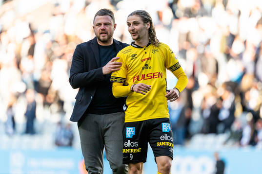 Elfsborgs tränare Jimmy Thelin och Pawel Cibicki