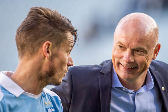 Malmö FFs Markus Rosenberg och tränare Uwe Rösler