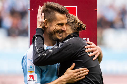 Malmö FFs Markus Rosenberg och Elfsborgs Pawel Cibicki