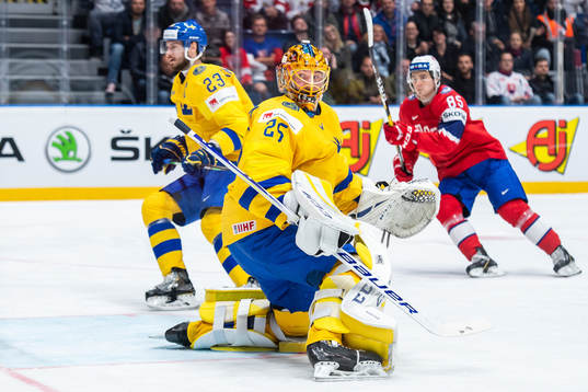 Goaltender Jacob Markström of Sweden
