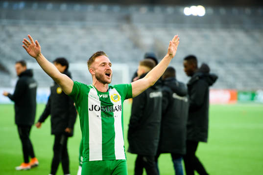 Hammarbys Mats Solheim jublar