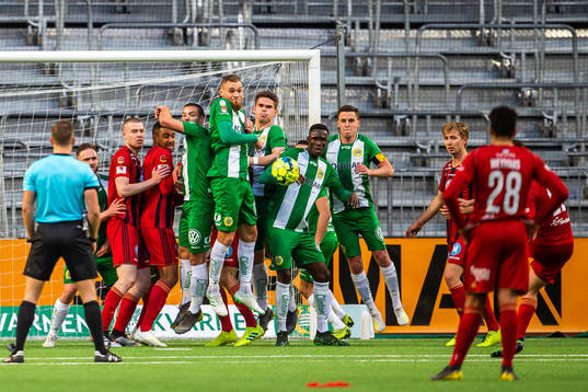 Hammarbys Vladimir Rodic , David Fällman, Vidar Örn