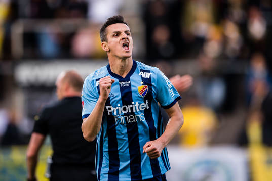 Djurgårdens Haris Radetinac jublar