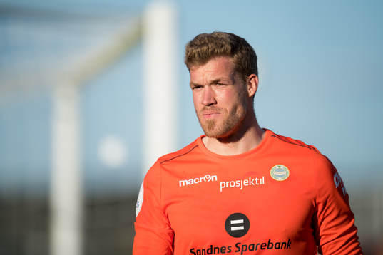 Goalkeeper Saku-Pekka Sahlgren of Sandnes Ulf