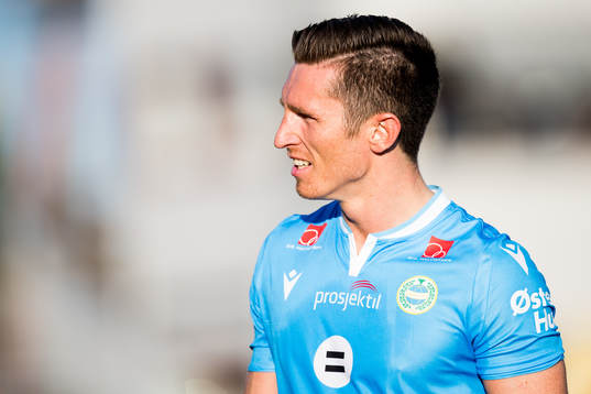 Daniel Edvardsen of Sandnes Ulf after the OBOS-ligaen match between Raufoss and Sandnes Ulf on May 16, 2019 in Raufoss.
