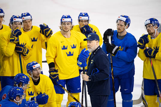 Head coach Rikard Grönborg of Sweden at a practice session