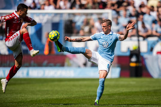Kalmars Herman Hallberg och Malmö FFs Sören Rieks