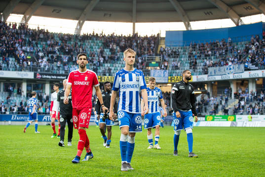 IFK Göteborgs Benjamin Nygren och målvakt Giannis Anestis