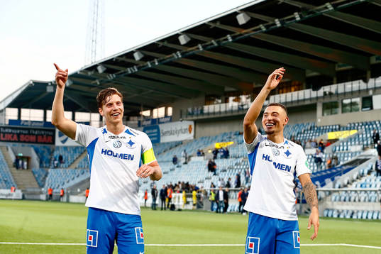 IFK Norrköpings Alexander Fransson och Jordan Larsson