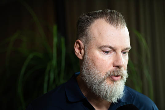 Head coach Rikard Grönborg of team Sweden at a press event