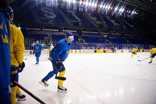 John Klingberg of team Sweden at a practice session