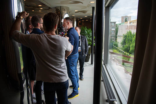 Head coach Rikard Grönborg of team Sweden at a press event