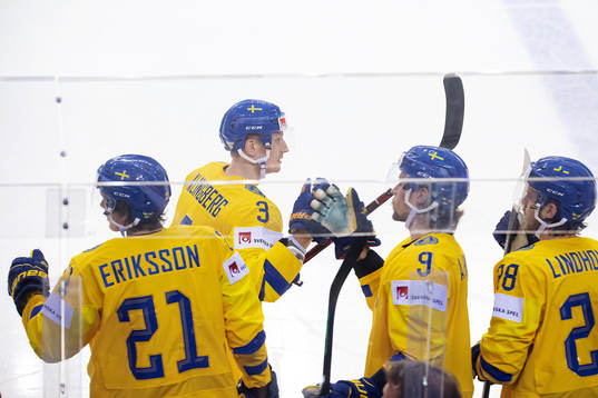 John Klingberg of Sweden celebrates