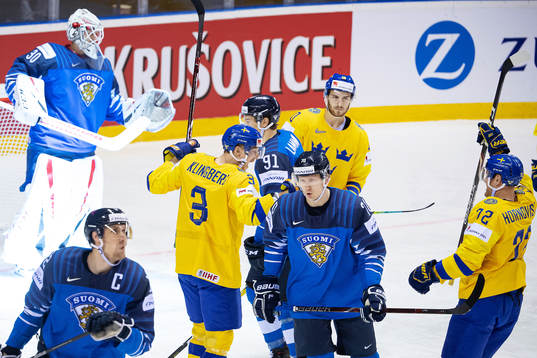 John Klingberg, Alexander Wennberg and Patric Hörnqvist of