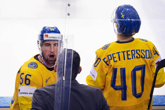 Erik Gustafsson of Sweden celebrates