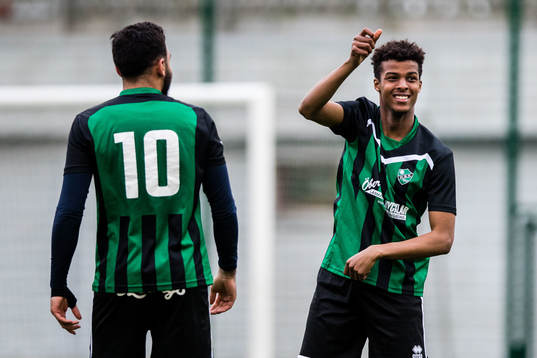  Högaborgs Hassan Maatouk jublar efter 3-0 