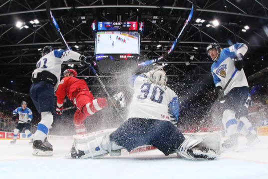 Alexander Ovechkin of Russia in action in front of
