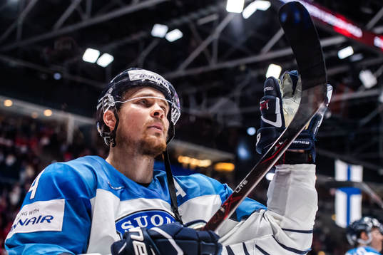 Mikko Lehtonen of Finland celebrates