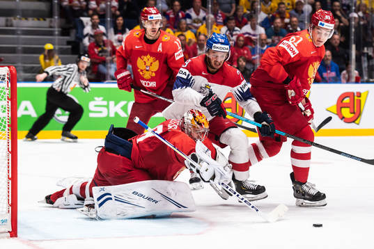 Evgeni Malkin, goaltender Andrei Vasilevski and Nikita