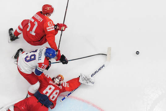 Tomas Zohorna of Czech Republic in action against Nikita