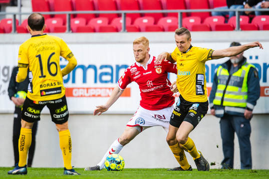 Kalmars Nils Fröling och Elfsborgs Stian Rode Gregersen