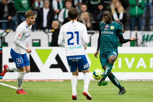 IFK Norrköpings Christoffer Nyman och Simon Thern i kamp