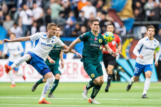 IFK Norrköpings Kasper Larsen och Hammarbys Vidar Örn