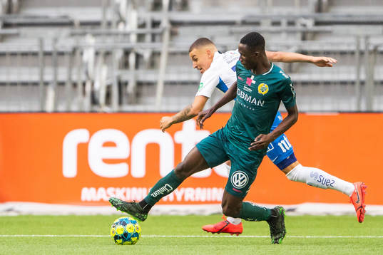 Hammarbys Kossounou Odilon och IFK Norrköpings Jordan