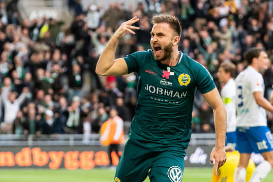 Hammarbys Muamer Tankovic jublar