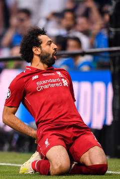 Mohamed Salah of Liverpool celebrates