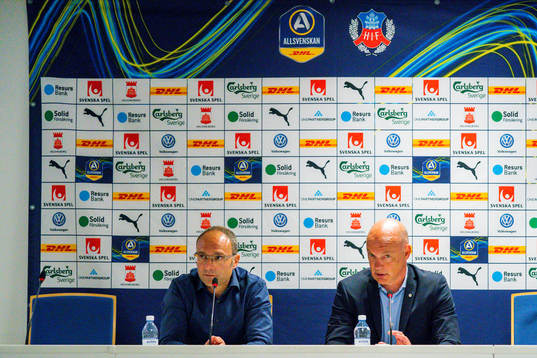  Helsingborgs tränare Per-Ola Ljung och Malmö FFs  ränare Uwe Rösler