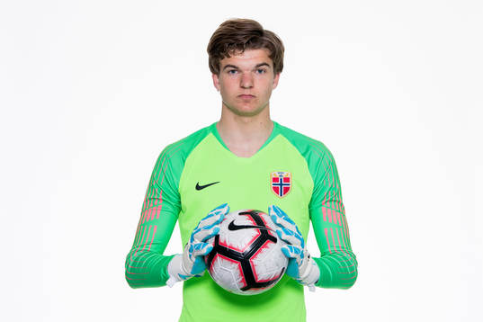 Goalkeeper Andreas Hippe Fagereng of Norway poses for a portrait