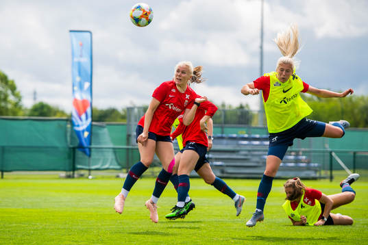 Maria Thorisdottir and Emilie Nautnes of Norway