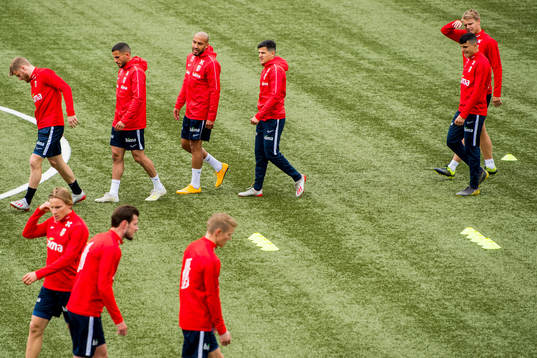 Fredrik Midtsjø, Omar Elabdellaoui, Haitam Aleesami, Tarik Elyounoussi, Mohamed Elyounoussi and Sigurd Rosted of Norway