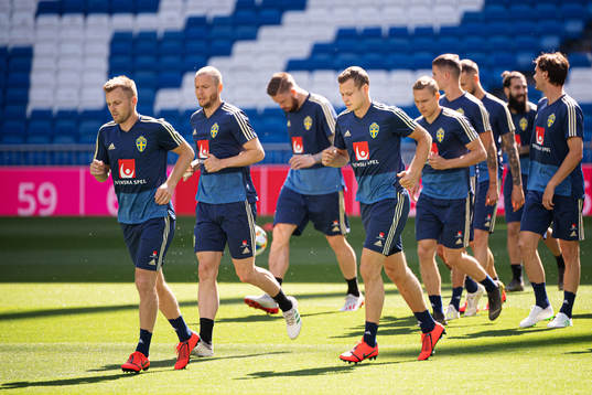 Sebastian Larsson, Per Karlsson and Viktor Claesson of the