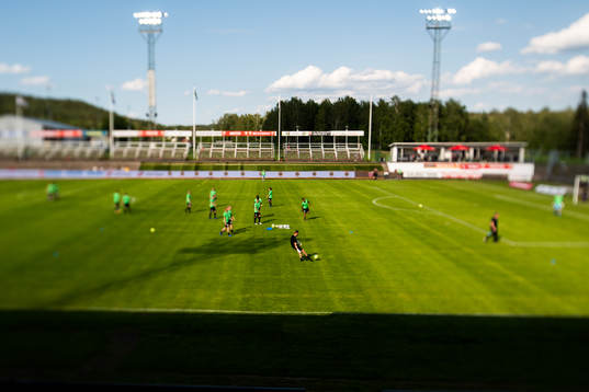 Västerås spelare värmer upp