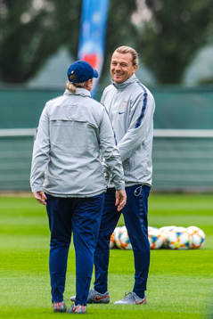 Jillian Ellis, head coach and assistant coach Tony