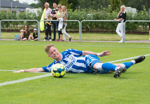 IFK Göteborgs Viktor Wernersson i träningsmatchen mellan Helsingborgs IF och IFK Göteborgi Hässleholm 20 juni 2019.  