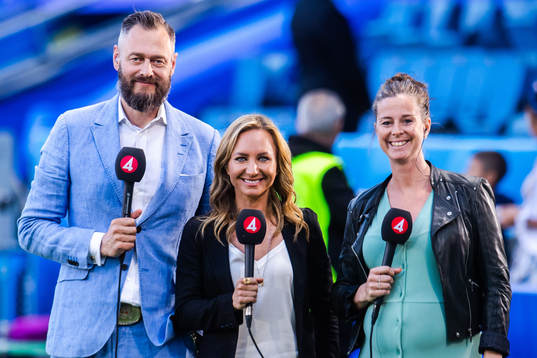 Olof Lundh, Frida Nordstrand and Lotta Schelin of Swedish