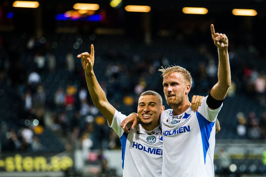 IFK Norrköpings Jordan Larsson och Kasper Larsen