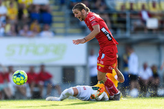 Elfsborgs Pawel Cibicki och Falkenbergs Tibor Joza