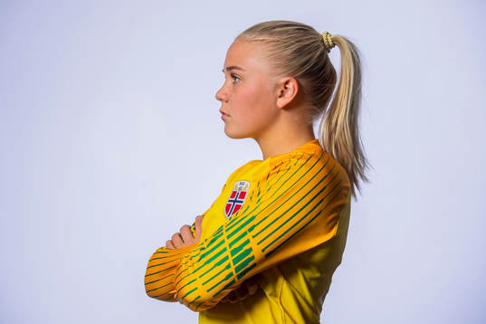 Goalkeeper Hanne Larsen of Norway poses for a portrait