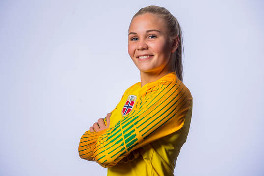 Goalkeeper Hanne Larsen of Norway poses for a portrait