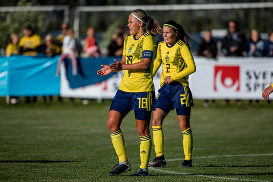 Sveriges Johanna Svedberg jublar