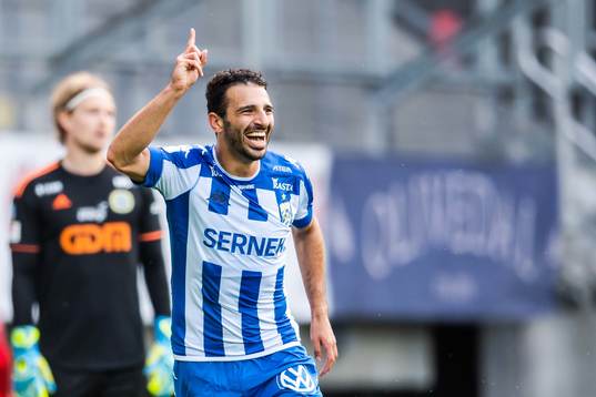 IFK Göteborgs André Calisir jublar efter 2-0