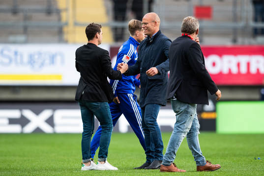 Sundsvalls tränare Joel Cedergren och assisterande